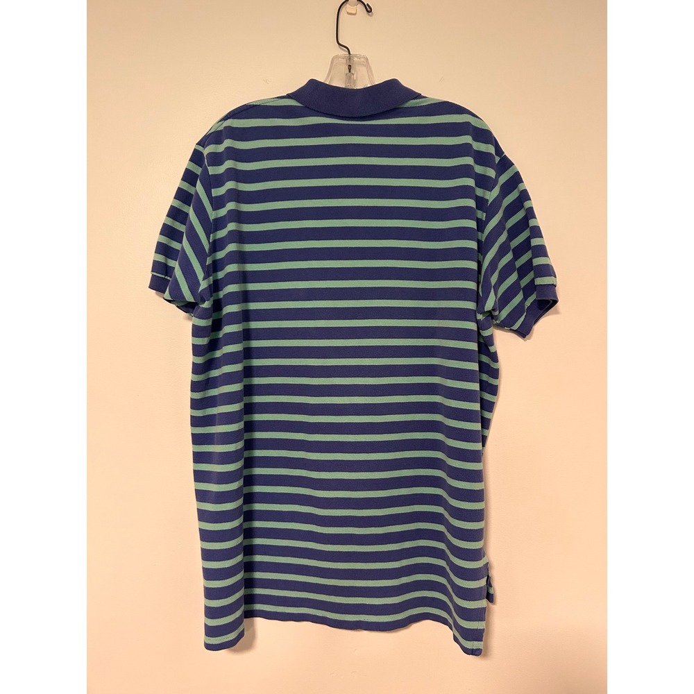 Polo Ralph Lauren The Big Shirt Mens Medium Purple Mint Green Striped Polo USA - Picture 5 of 9
